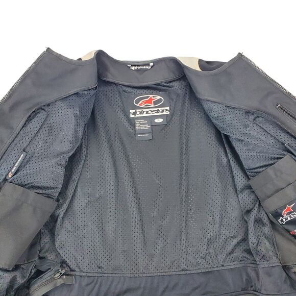 ALPINESTARS Jacket Adult XL White Black Spell Out Motorcycle Full Zip w/ Armour - Picture 9 of 14